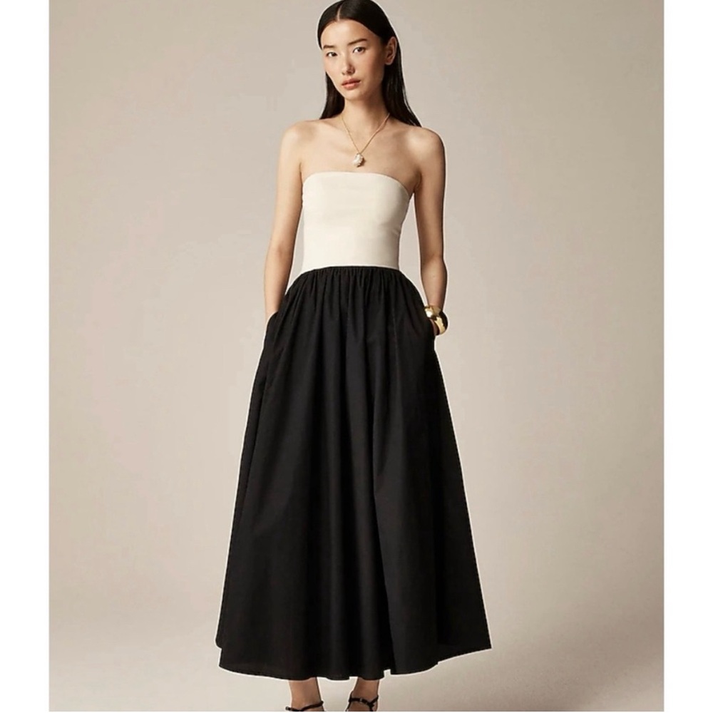 NWT J Crew strapless mixy dress.